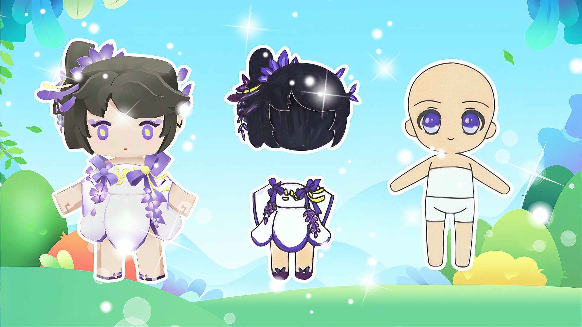 手工纸娃娃玩具纸娃娃装扮迷你世界绮萝装扮