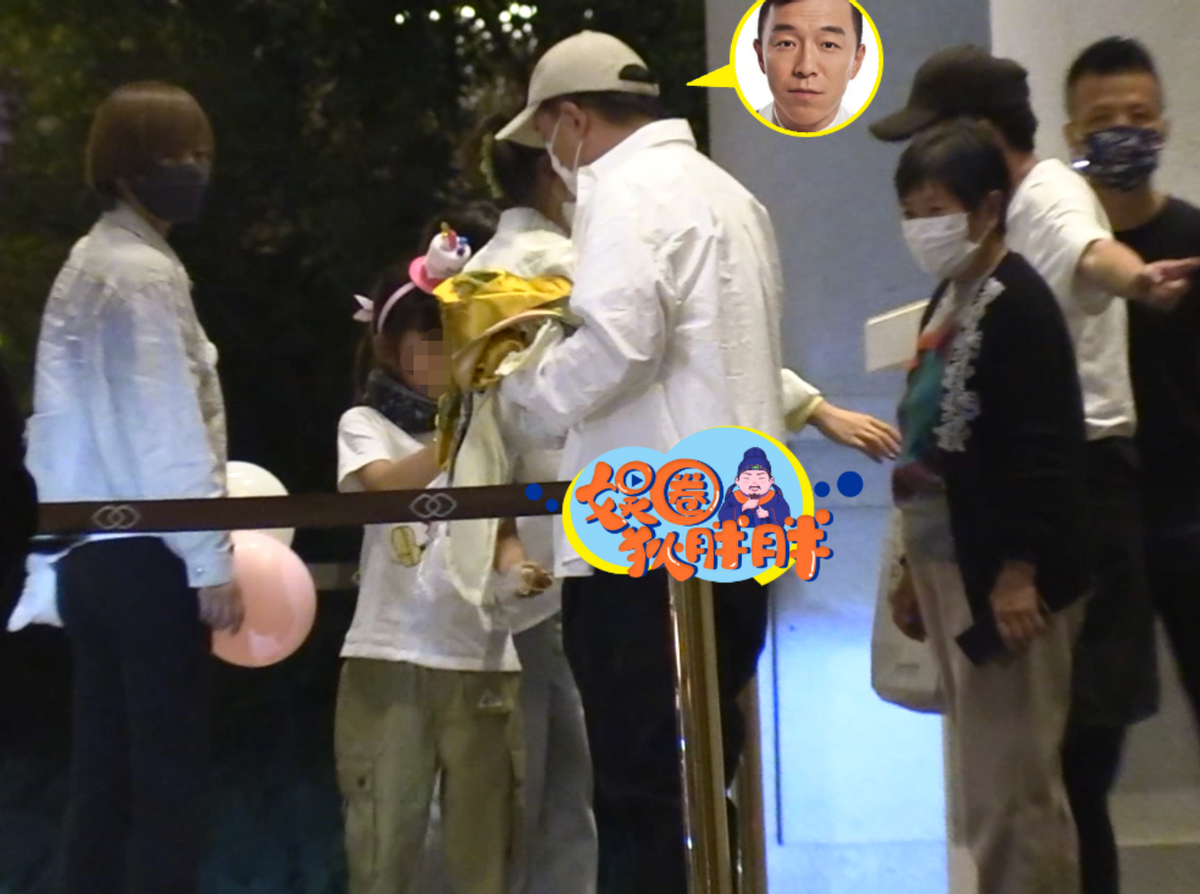 黄渤带全家为女儿庆生女儿正脸长相似爸爸妻子身材走样显臃肿