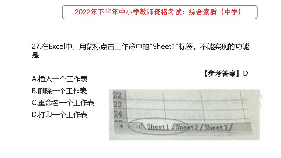 2022年下半年教师资格考试真题